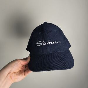 Subaru Navy Blue Corduroy Cap